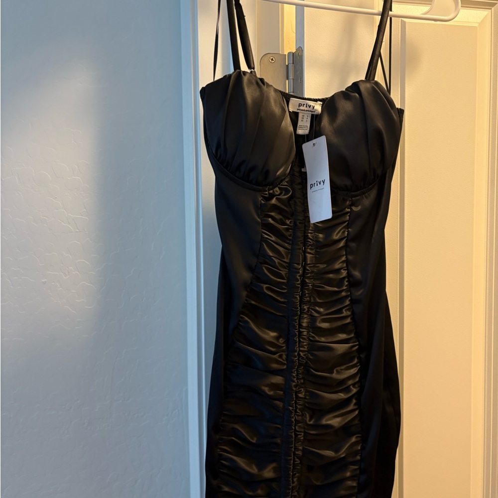Black Satin Dress